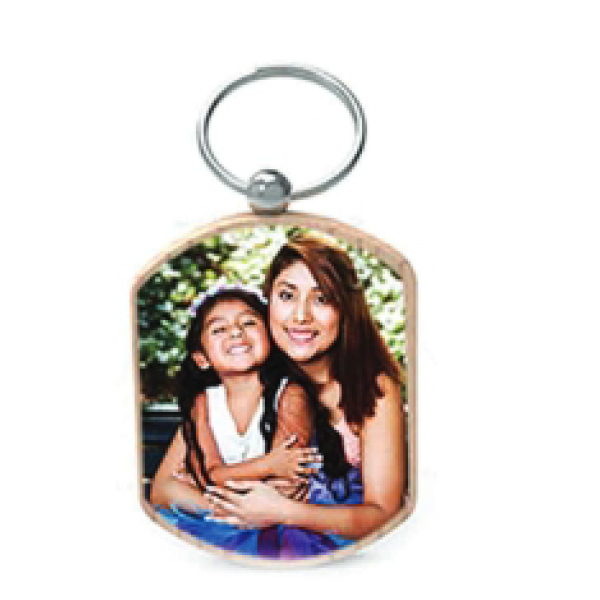 Wooden Color Double Side Print - 3.3 x4.8 cm