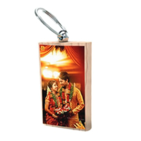 Wooden Color Double Side Print - 3.5 x6.2 cm