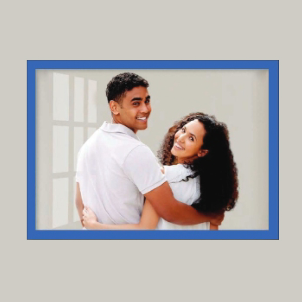 Transperant Acrylic with Border Frame - 12x18 in
