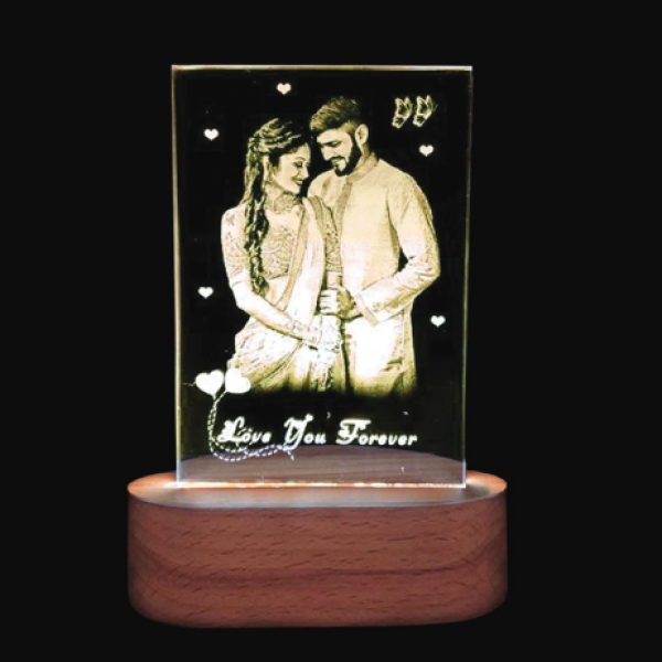 2D Glass Light Gift Color Print - 8x5 in, Rectangle
