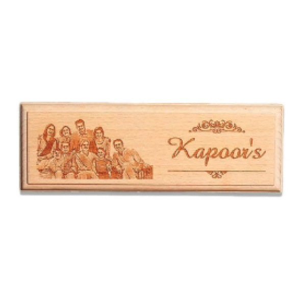 Wooden Engraving Table Top - 12.5x4 in