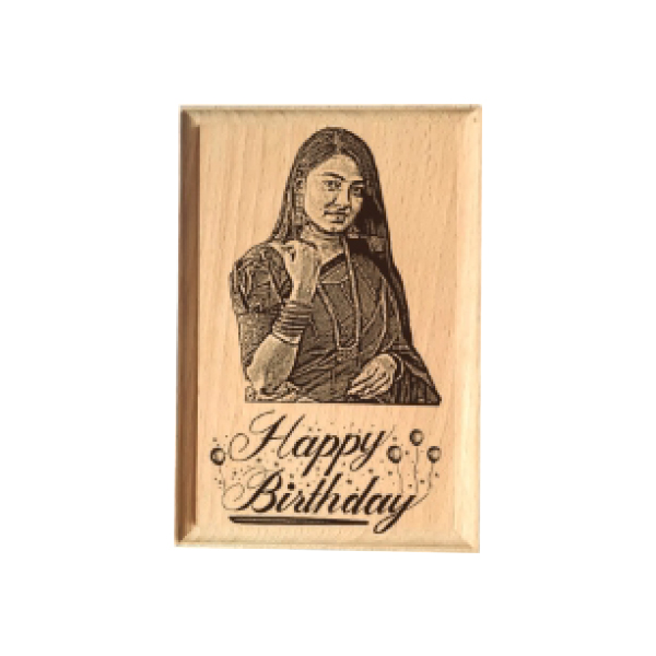 Wooden Engraving Table Top - 4x6 in