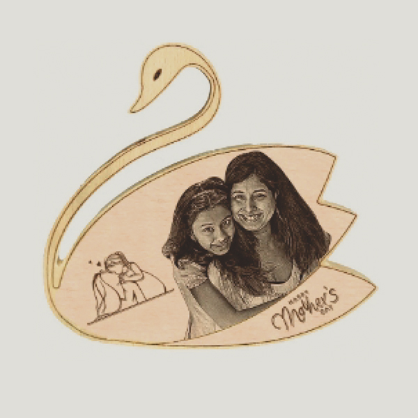 Wooden Shape Engraving Table Top - 6.5x6.5 in, Duck
