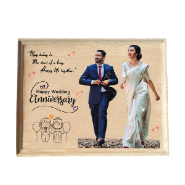 Wooden Color Print Table Top - 18x12 in