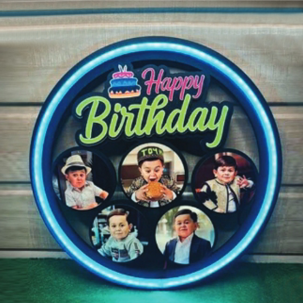 Neon Lights Photo Gifts - Wall Hanging - 12 in, Round