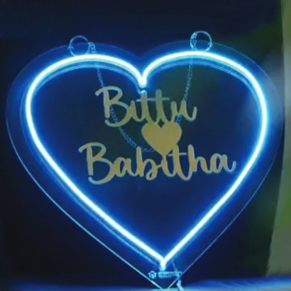 Neon Lights Photo Gifts - Wall Hanging - 11 in, Heart
