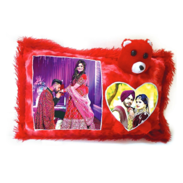 Personalized Pillow - 20x15 in, Red