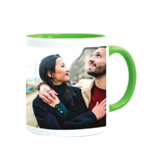 Inside & Handle Color Mug - Green