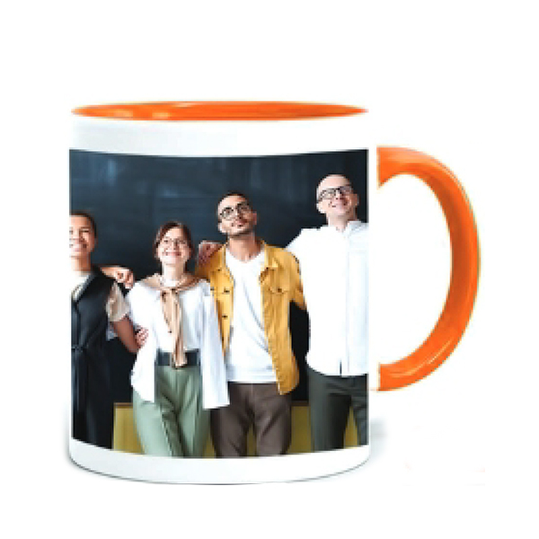 Inside & Handle Color Mug - Orange