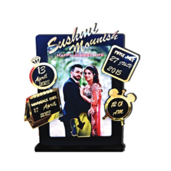 Wedding Frame - Acrylic, 7.5x8.5 in