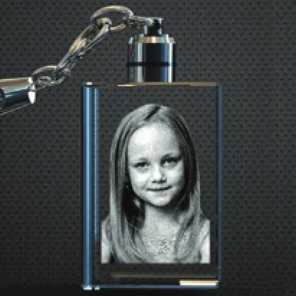 2D Crystal Engraving - 2x3 cm, Rectangle