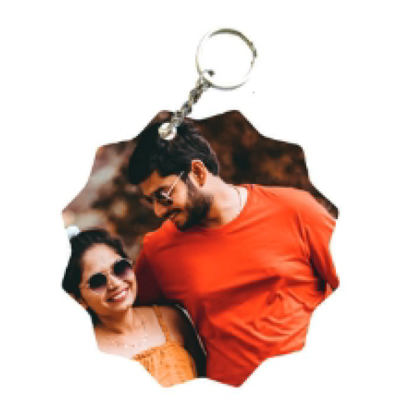 Wooden Color Double Side Print - 5x5cm