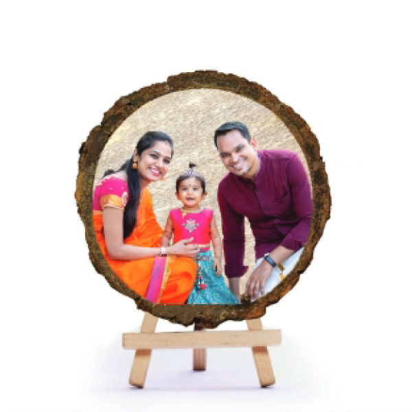 Wooden Color Print Table Top - 8x8 in